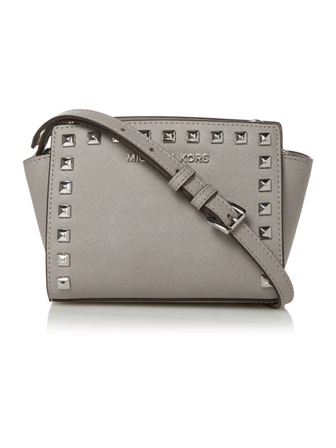 michael kors gray bag|grey quilted cross body bag.